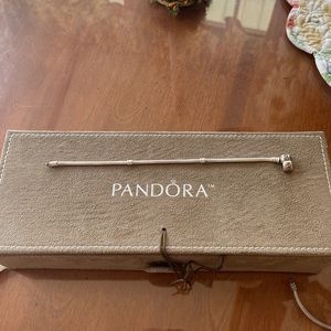 sterling silver Pandora charm bracelet 7”